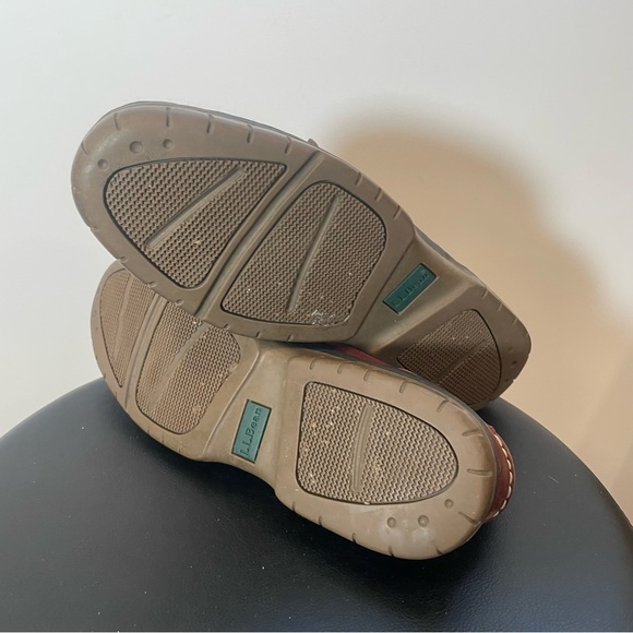 LL Bean Camp Moc Handsewn Moccasins Boat Shoe Leather 05455 Mens Size 11 Brown - Picture 8 of 9